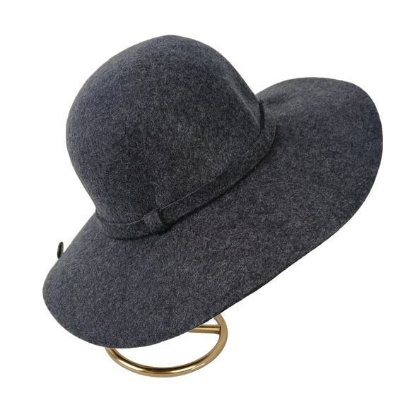 Banana Republic SZ M/L 100% Wool Dark Gray BOHO HIPPIE Festival/Concert Hat NWT - Picture 2 of 5